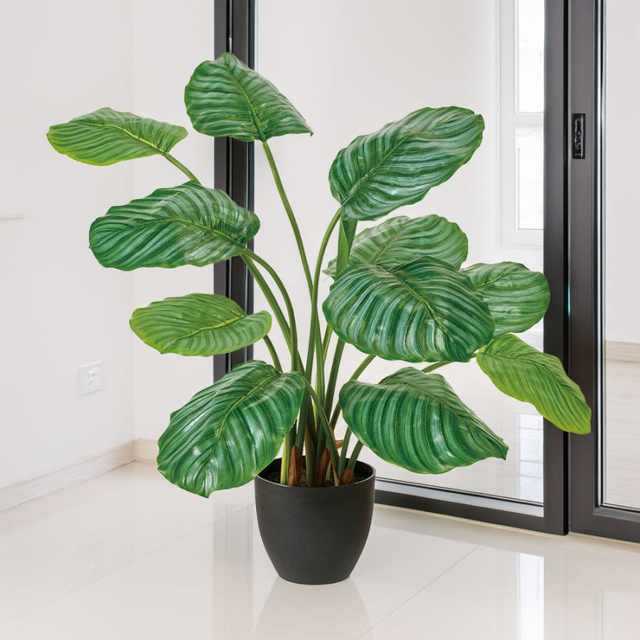 光触媒　人工観葉植物　ウォールグリーン　フェイクグリーン　カラテアポット90 光触媒 人工観葉植物 ウォールグリーン フェイクグリーン