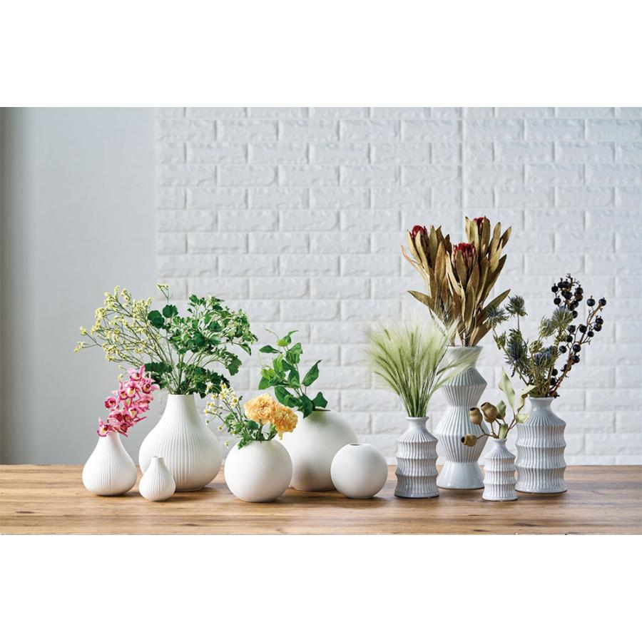 フラワーベース 花器 おしゃれ 人気 陶器製 ホワイト 白 花入れ