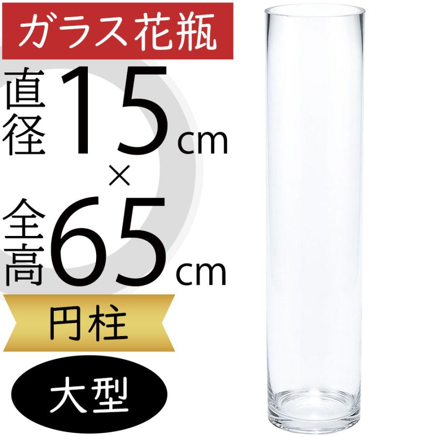 【特大】ガラス製 シリンダー 円筒形 フラワーベース 花瓶　① ガラス花瓶 花器 大型 おしゃれ フラワーベース 人気 おすすめ 硝子