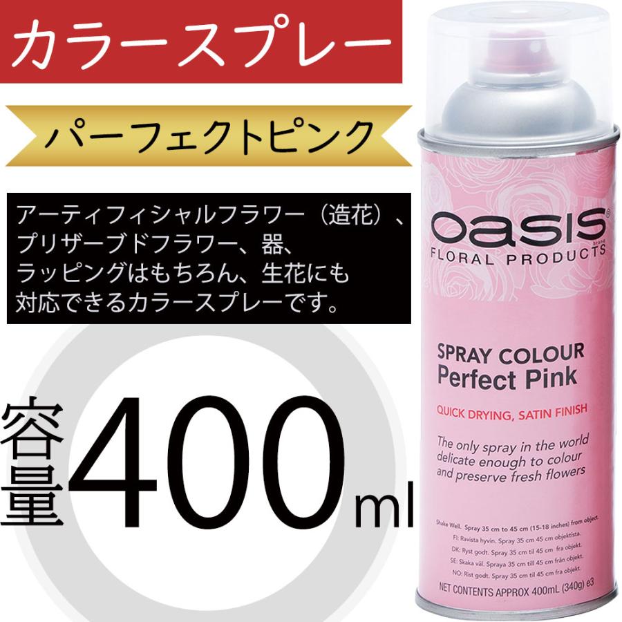 カラースプレー オアシス パーフェクトピンク 400ml 生花 アーティ