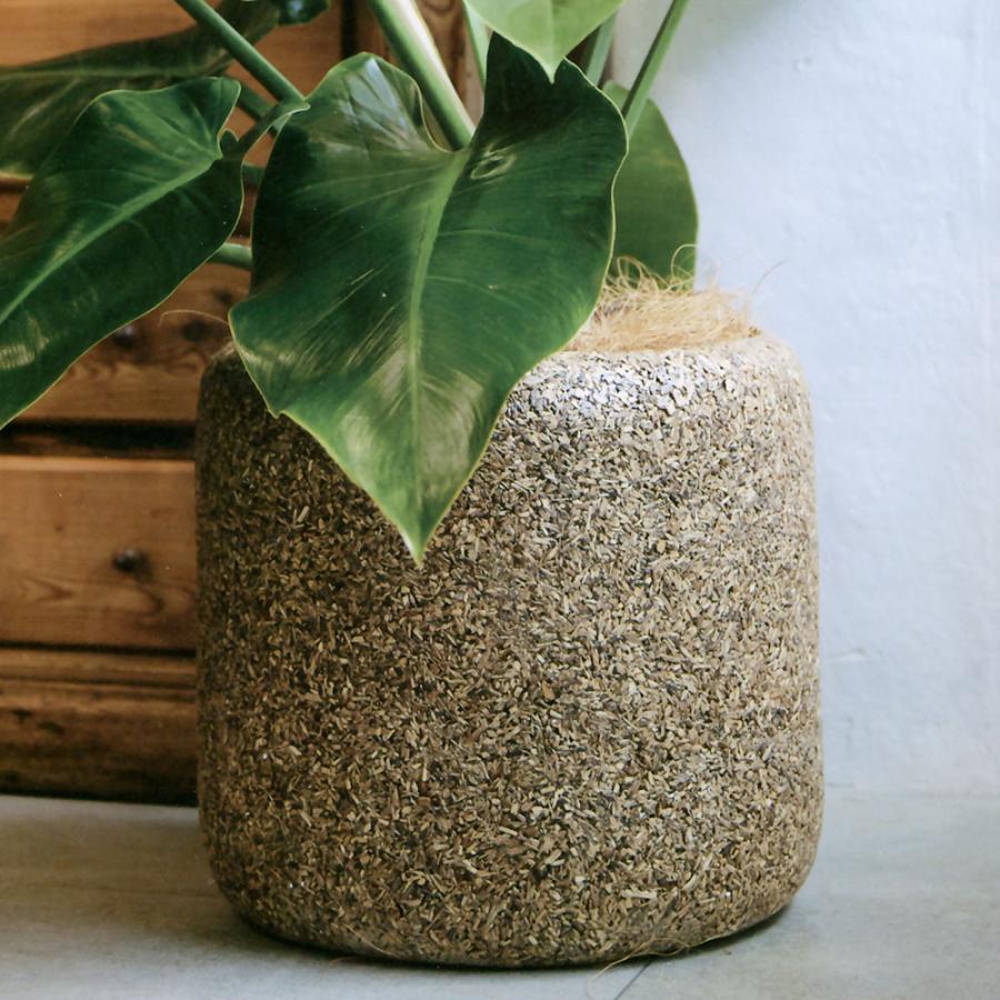 鉢カバー プランター カバー 大型 おしゃれ 人気 観葉植物 インドアグリーン 園芸鉢 木 家具 ベージュ グレー ブラウン ネイチャーズキャスト R シリンダー M42の画像