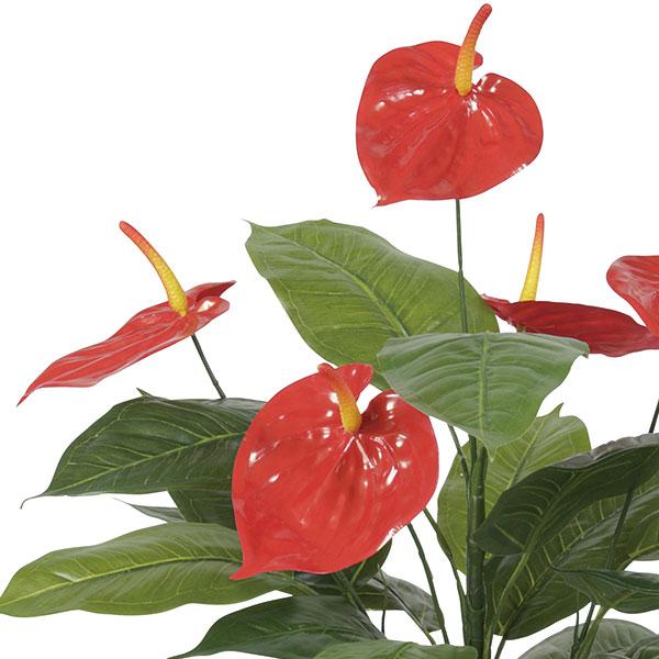 屋外対応 アンスリウム ブッシュ 全長63cm 2本セット 造花 アンスリューム 人工観葉植物 おしゃれ アレンジ Kw Bp 1416 人工観葉植物と造花の通販ケイシン 通販 Yahoo ショッピング