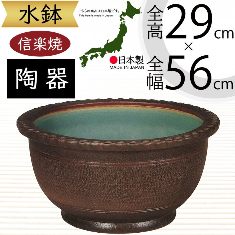 水鉢 おしゃれ 陶器製 信楽焼 人気 大型 インテリア 家具 ビオトープ