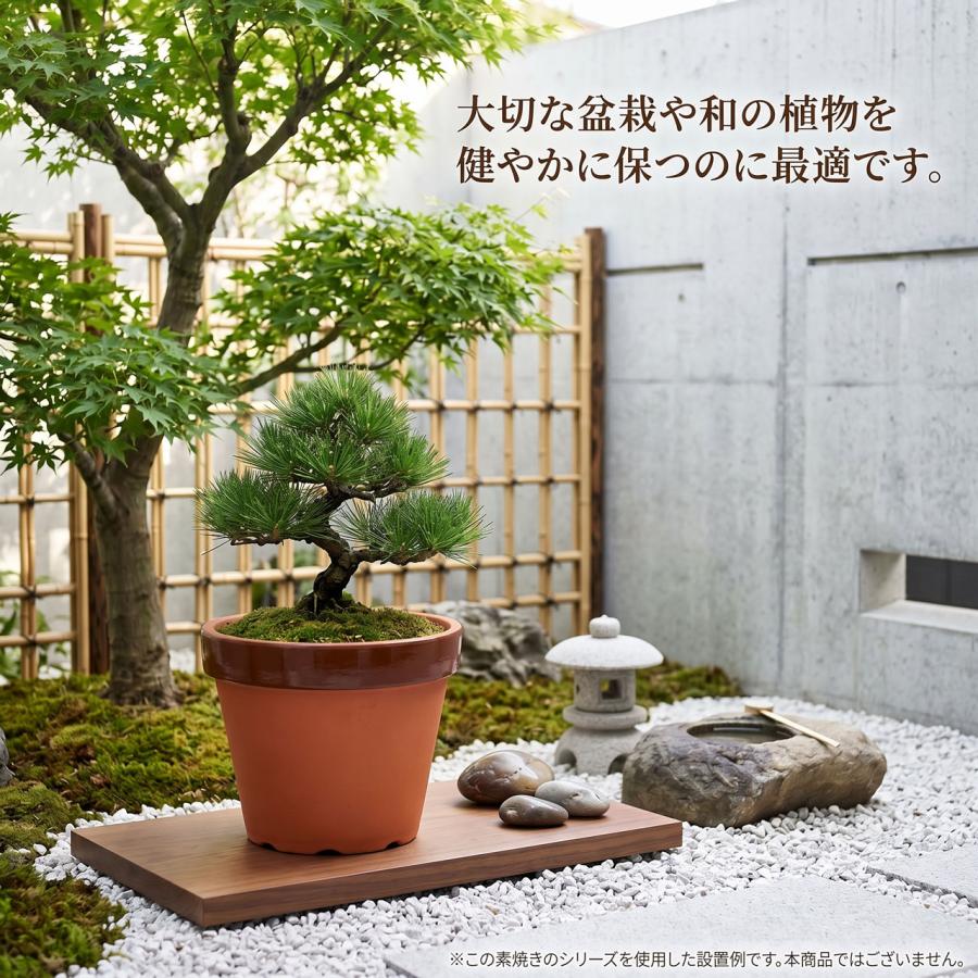 庸八焼　富永庸八　赤楽百合形大鉢　25cm　江戸後期 植木鉢 大型 素焼き 人気 おすすめ おしゃれ プランター 陶器鉢 園芸鉢