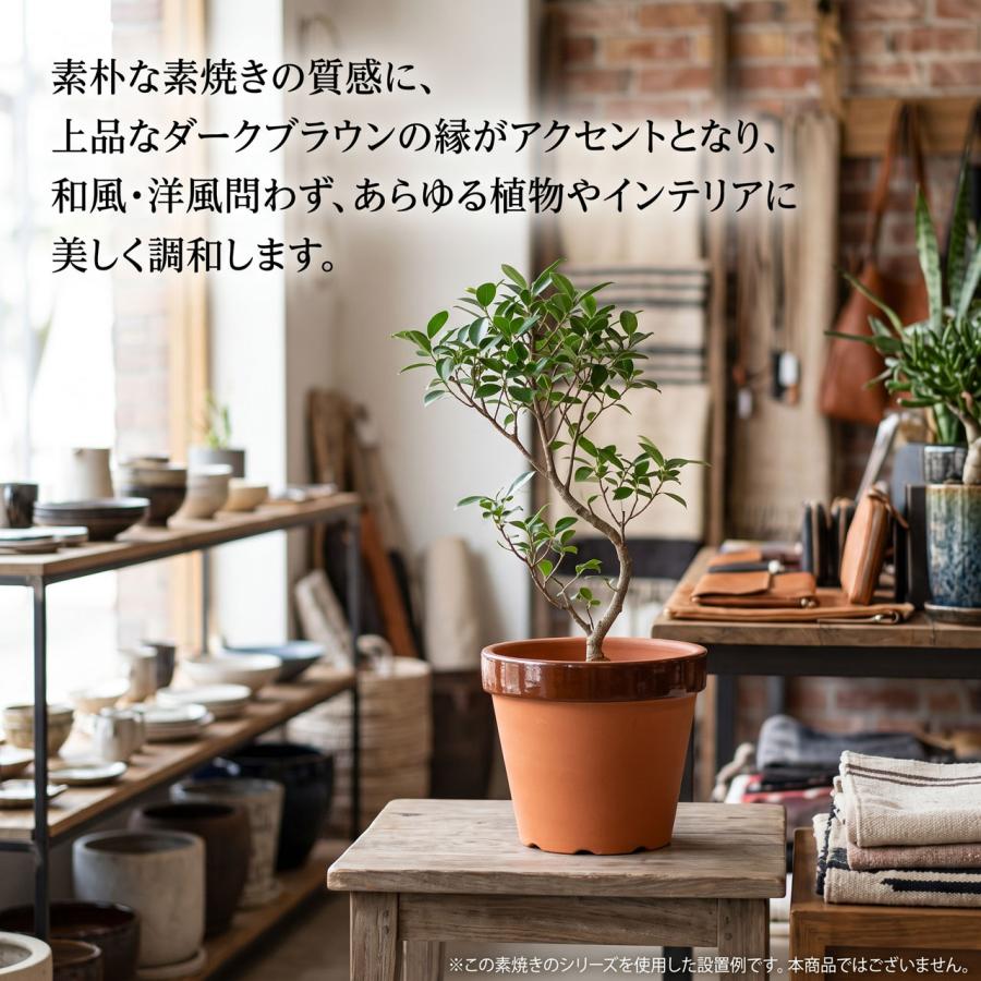 大型 植木鉢 プランター ブラウン 陶器風 ガーデニング 植木鉢 大型 素焼き 人気 おすすめ おしゃれ プランター 陶器鉢 園芸鉢