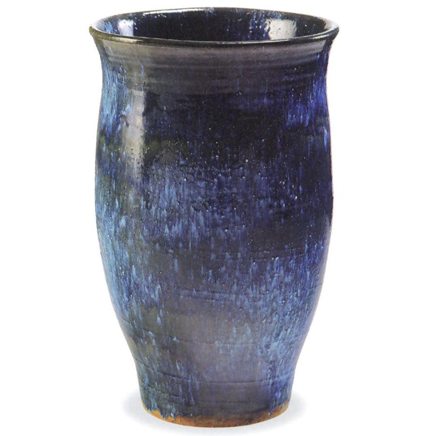 信楽焼 傘立て 青緑窯変 高さ４９cm 信楽焼 傘立て 青緑窯変 高さ49cm