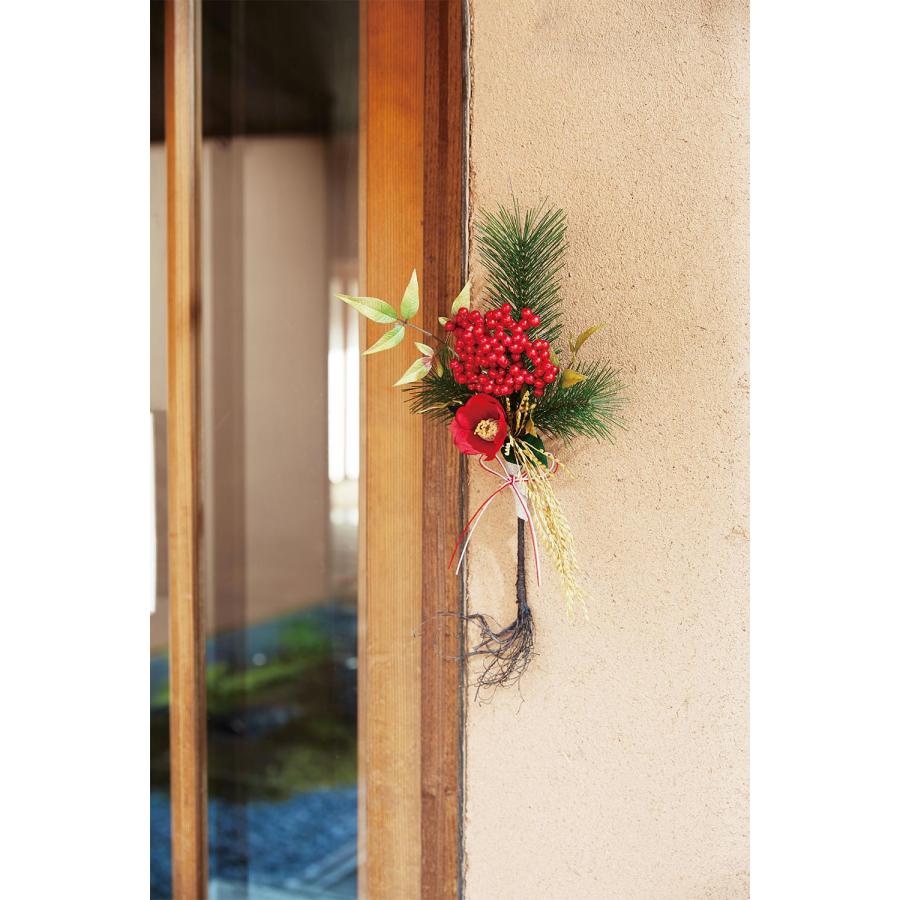 ハンドメイドアーティフィシャルフラワー　お正月飾りマム椿アレンジポット14 椿アレンジ お正月飾り 造花 アーティフィシャルフラワー 3520