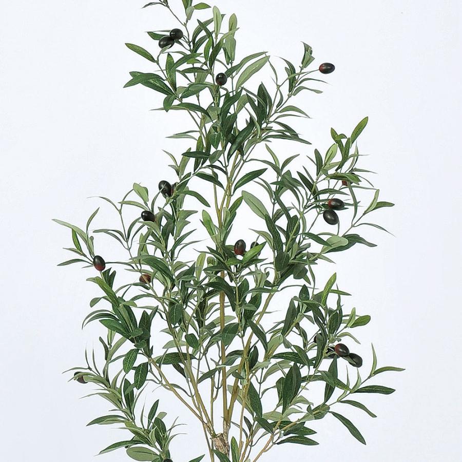 オリーブの木 おしゃれ インテリアグリーン 人気 フェイクグリーン リアル 観葉植物 樹木 造花 洋風 ナチュラル 人工観葉植物 ギフト 新築祝い 開店祝い 115cmの画像
