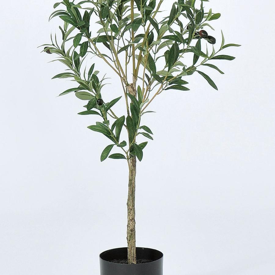 オリーブの木 おしゃれ インテリアグリーン 人気 フェイクグリーン リアル 観葉植物 樹木 造花 洋風 ナチュラル 人工観葉植物 ギフト 新築祝い 開店祝い 115cmの画像