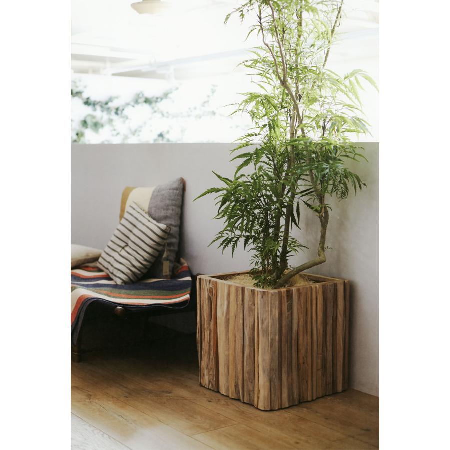 ウッド 鉢カバー プランター カバー 大型 おしゃれ チーク 観葉植物