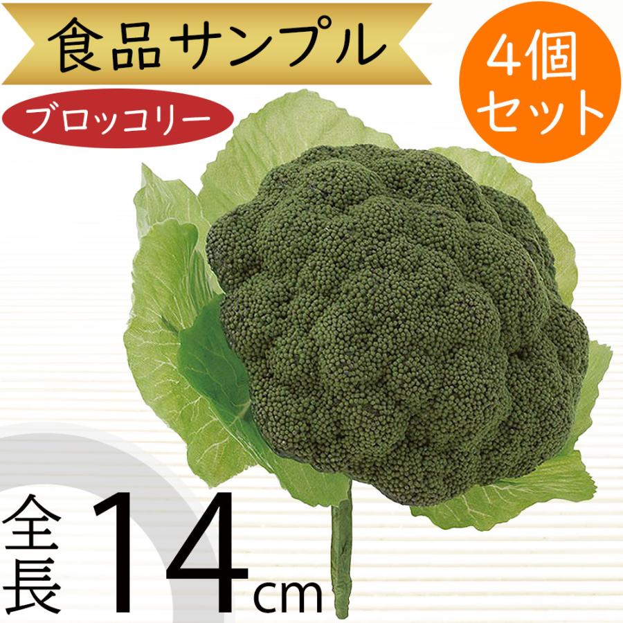 食品サンプル ブロッコリー フェイクフード 野菜 インテリア 14cm 4個セット