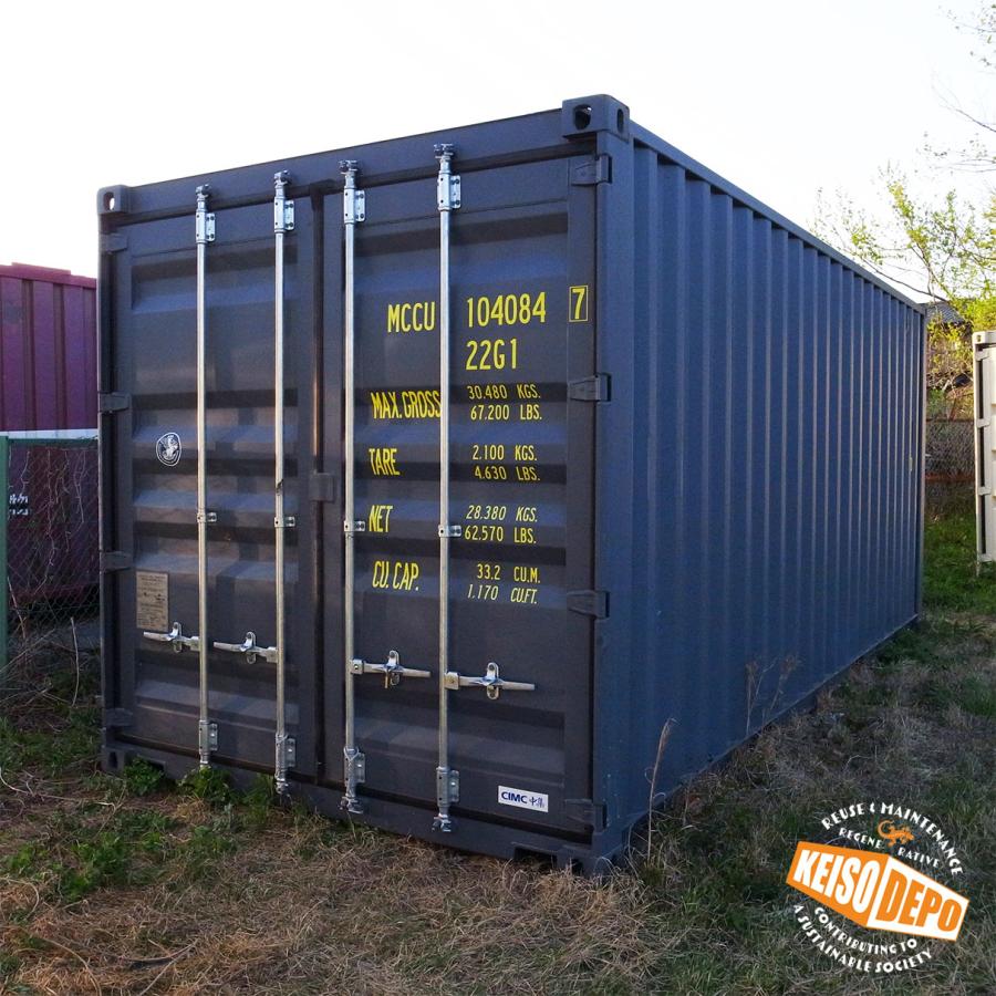 在庫有】現物確認 20ft 海上コンテナ 新品 ワンウェイ ガレージ 倉庫