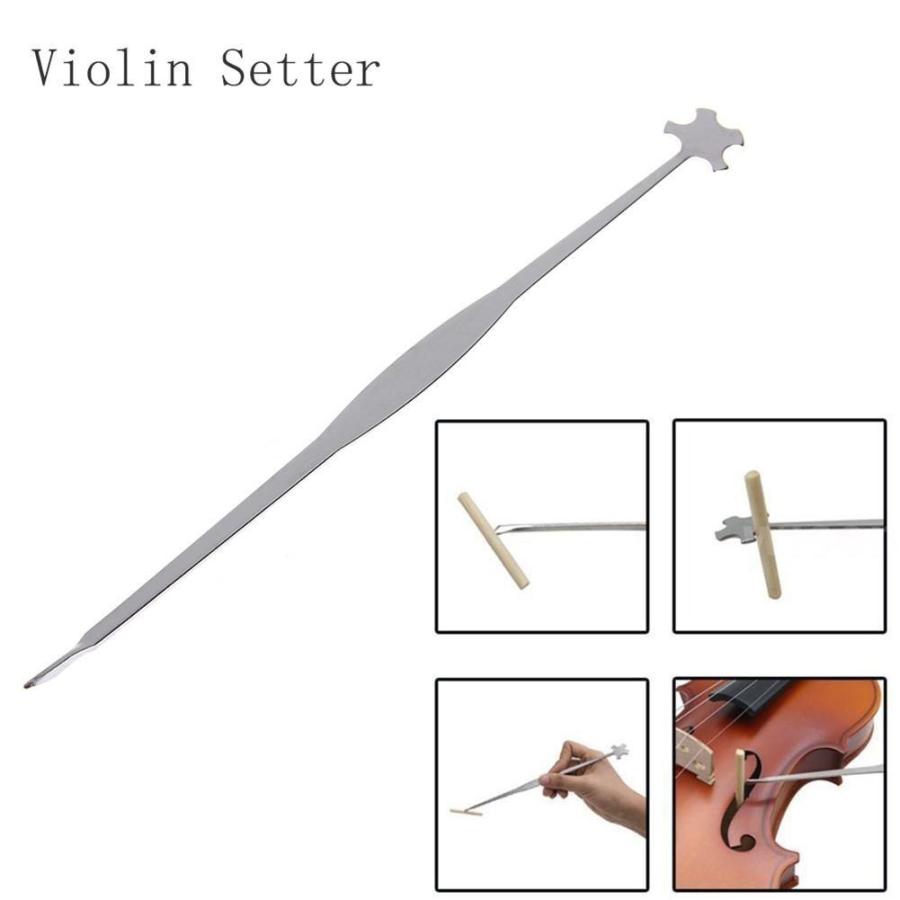 バイオリンビオラサウンドポストセッター 直立ステンレス鋼列フックツール 弦楽器パーツアクセサリー frirmei002