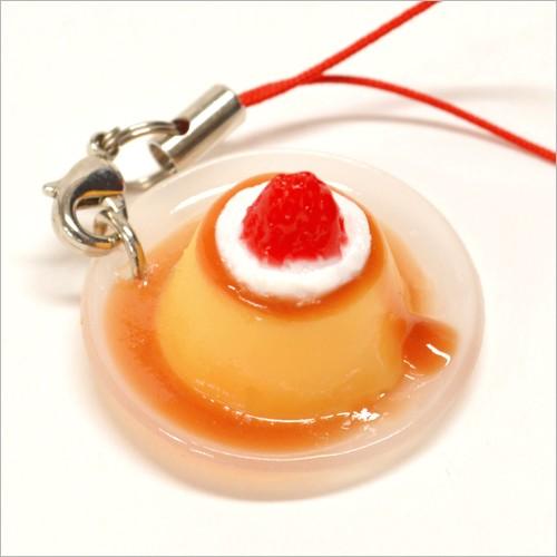 サンプル屋さんのストラップ （カスタードプリン）