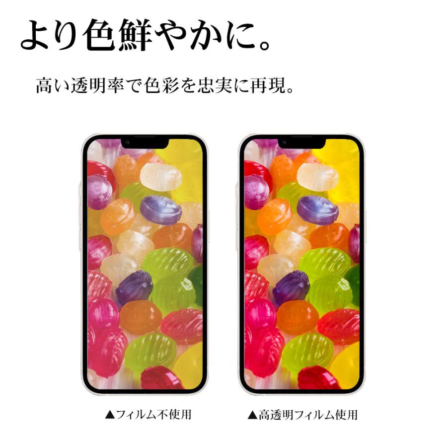 iPhone15 Pro ガラスフィルム 平面保護 高光沢 高透明 超強化 ダブルストロング サファイアコート ゴリラガラス採用 アイフォン GWGS3991IP361P ラスタバナナ｜keitai-kazariya｜05