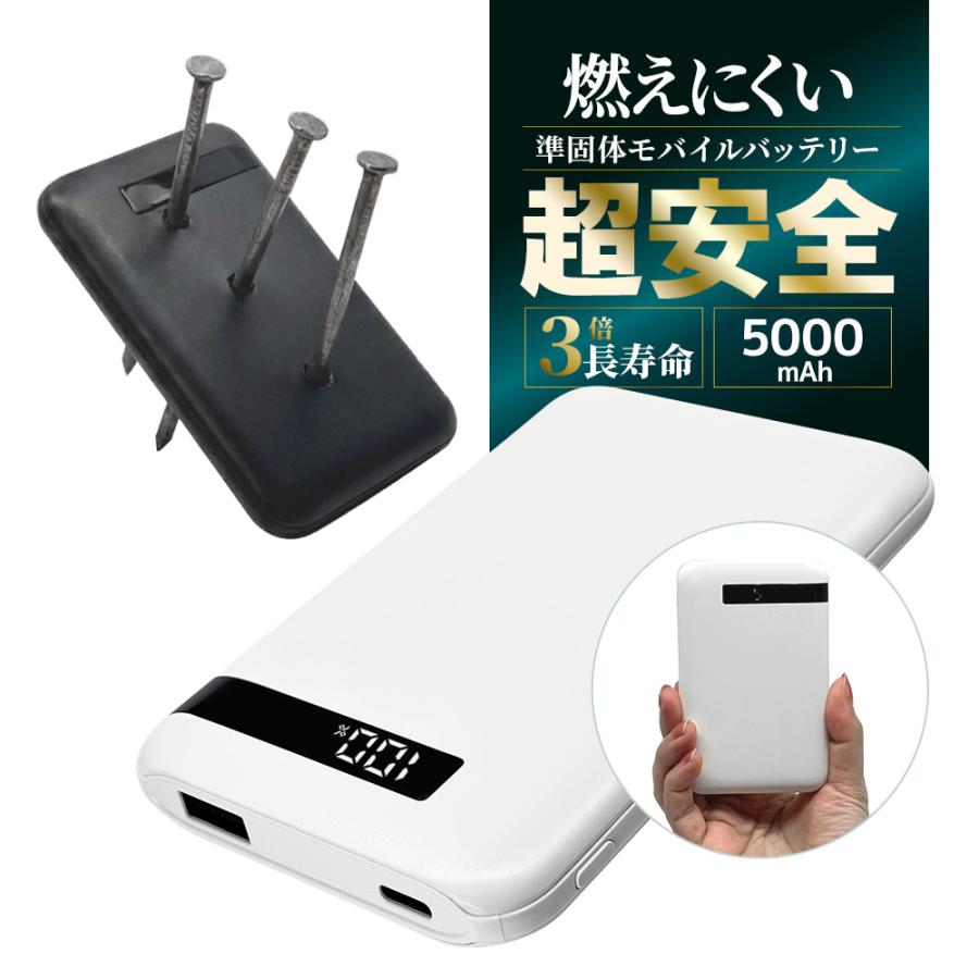 ラスタバナナ モバイルバッテリー 5000mAh 2ポート タイプC タイプA