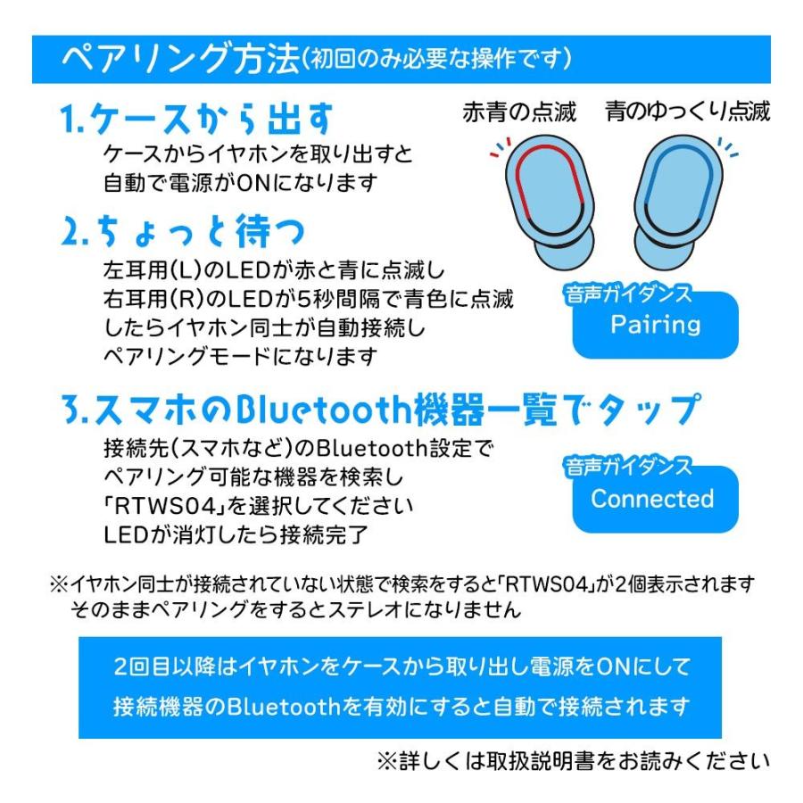 ラスタバナナ iPhone スマホ Bluetooth 5.1 完全ワイヤレス ステレオ イヤホン マイク カナル 通話 ハンズフリー 左右分離型 アイフォン ブルートゥース｜keitai-kazariya｜14