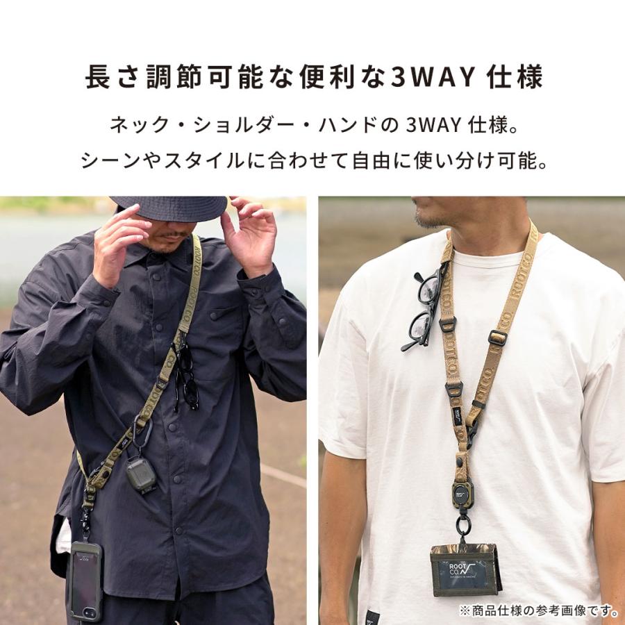 ROOT CO. スマホ ショルダーストラップ 斜め掛け ネックストラップ