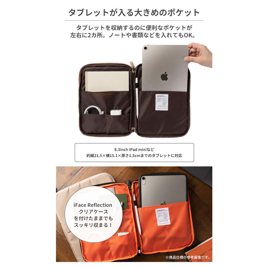 iFace タブレットポーチ ガジェットポーチ iPad mini 8.3inch 小物収納