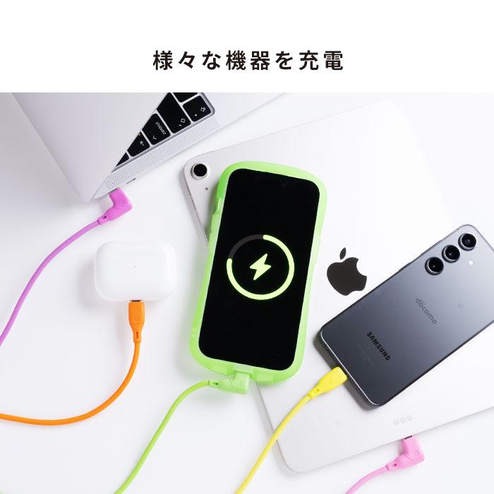 iFace Type-C to Neo ケーブル 1.2m ストレート(ネオオレンジ) : Hamee