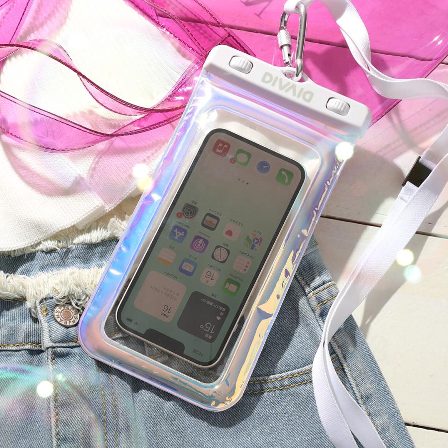 DIVAID フローティング スマホ 防水ケース ワイドサイズ iphone 浮く 防水 ケース スマホケース カバー ポーチ スマホ用防水ケース 完全防水 防災スマホケース |  | 13
