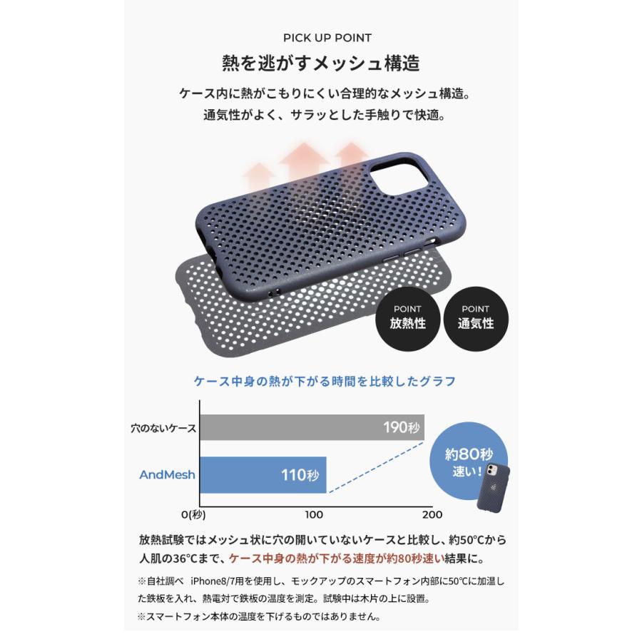 iPhone12 ケース iPhone12mini ケース iPhone12Pro ケース iPhone11 ケース iPhone11Pro iPhone11ProMax おしゃれ 通気性 ゲーム用 軽量 AndMesh 公式 メッシュ｜keitai｜06