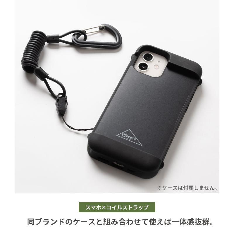 カラビナ付きコイルストラップ スマホ 落下防止 Cheese Coil Strap｜keitai｜10