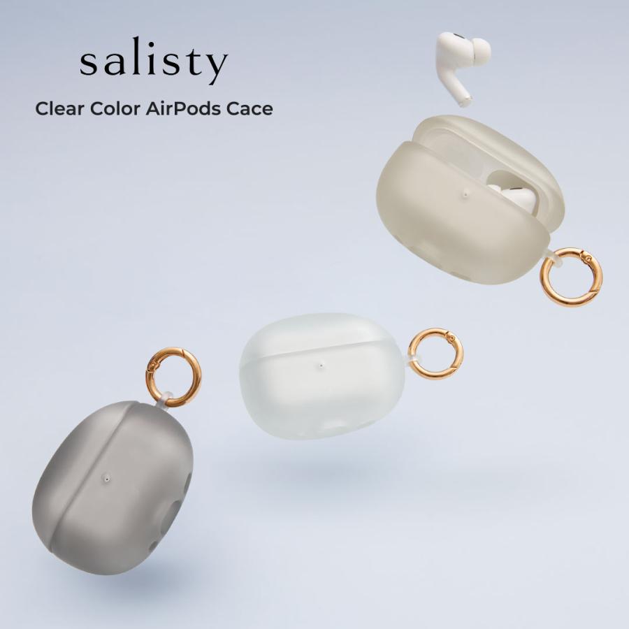 salisty AirPods AirPodsPro第2世代 AirPods第1世代 クリアカラー 耐