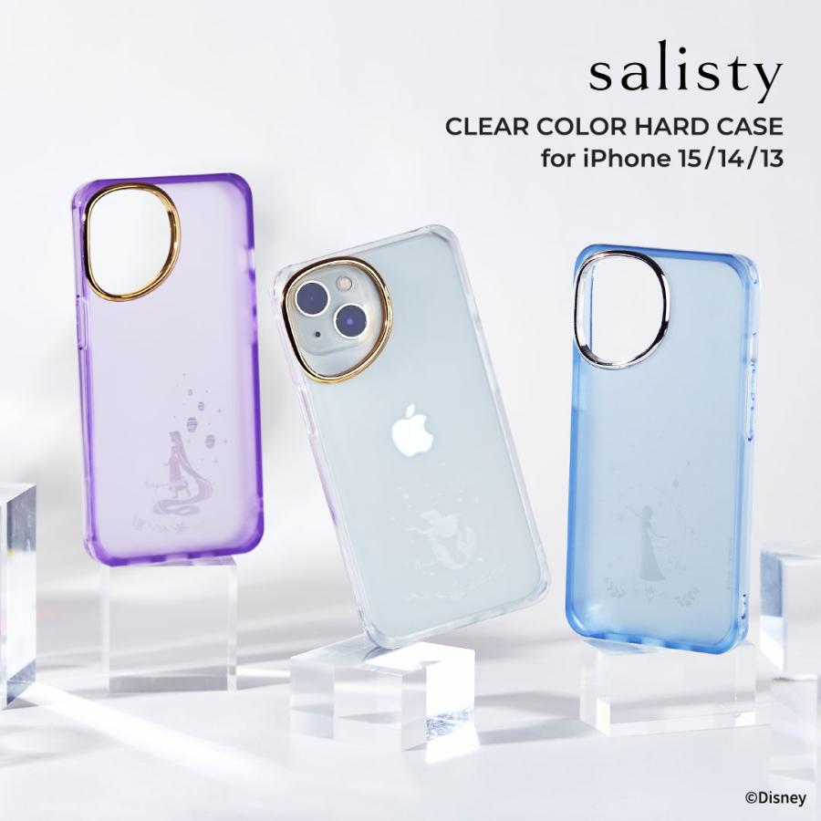 saymi's キャラクター付き透明ケース Disney（ディズニー） iPhone15 iPhone14 iPhone13 プリンセス