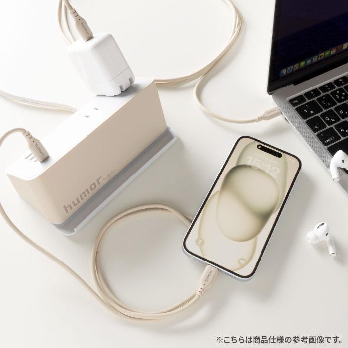 USB Type-Cケーブル 1.0m 充電ケーブル タイプc 急速充電 データ転送対応 humor USB 2.0 CABLE TYPE-C to TYPE-C 1.0m | Hamee | 06