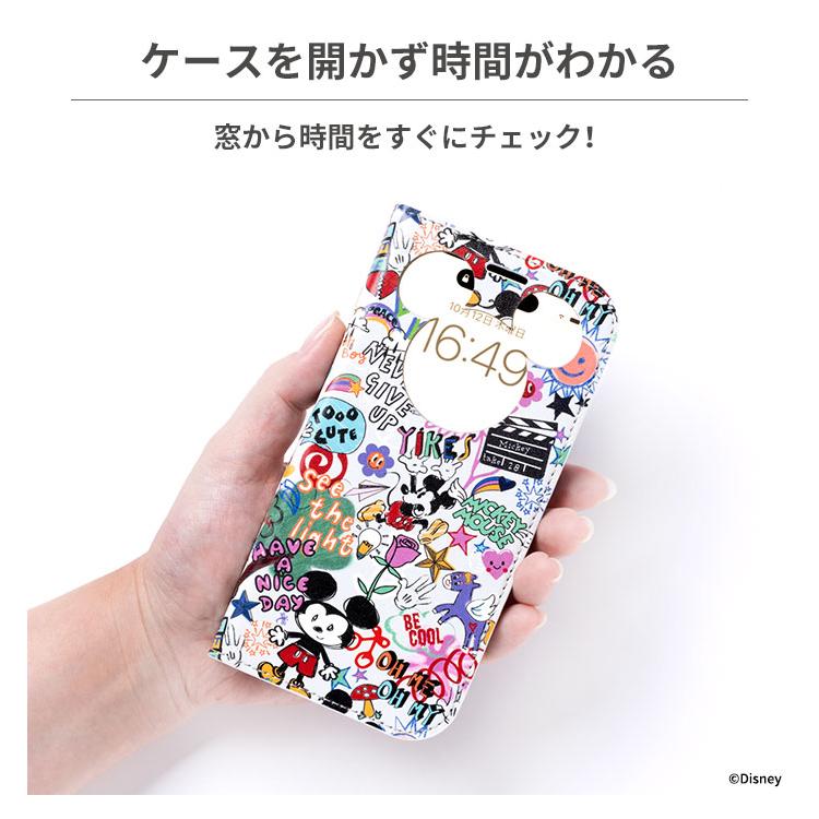 Disney（ディズニー） iPhone15 ケース キャラクター CERTA フリップ窓