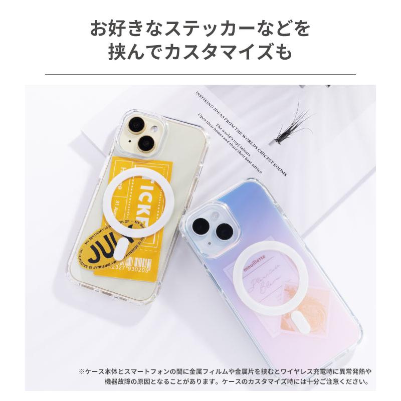iPhone15 ケース magsafe iPhone14 iPhone13 クリア おしゃれ magsafe