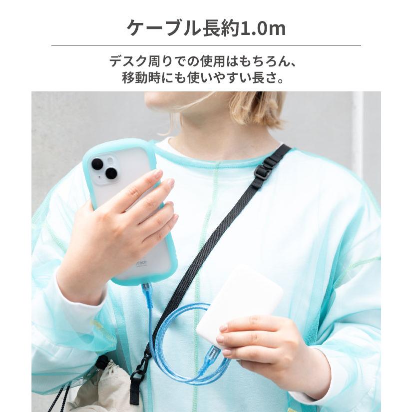 humor USB 2.0 CABLE TYPE-C to TYPE-C 1.0m(クリア) | humor | 13