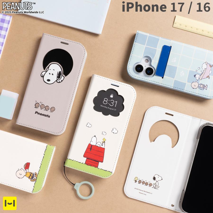 ほんわかスヌーピー高級印伝の手帳型スマホケース ほんわかスヌーピー高級印伝の手帳型スマホケース - スマホ