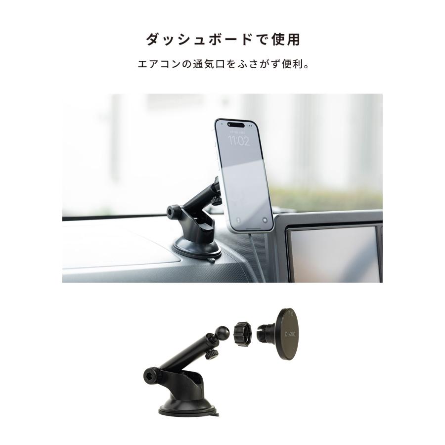 車載ホルダー DIVAID magsafe 車 スマホホルダー 車載充電器 Magsafe
