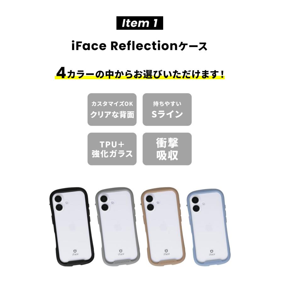 [iPhone 17/16/16e/15]2026福袋 iFace Reflectionケースと画面＆カメラ保護フィルム×2でお得な5点セット | iFace | 07