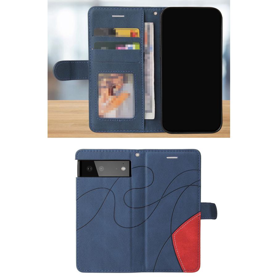 Shop B M K Google Pixel 6 Pro ケース ピクセル6プロ レザーケース 手帳型 Black 高級素材使用ブランド