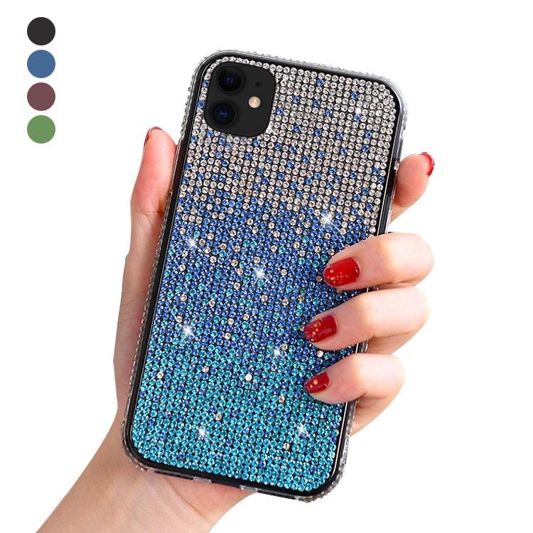 Apple Iphone11 11 Pro 11 Pro Max ケース カバー ラインストーン デコレーション エレガント きらきら グラデーション デコケース カ 強化ガラス付き Ip11 13de M スマホカバーのkeitaicase 通販 Yahoo ショッピング