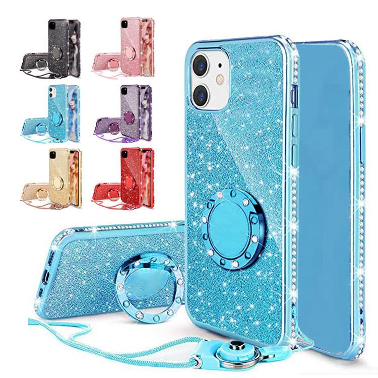 Iphone12 ケース ラインストーン 可愛い キラキラ ストラップ付き リング付き お洒落 デコ かわいい Iphone12 ケース Mini Pro Pro Max Ip12 61rt M1210 スマホカバーのkeitaicase 通販 Yahoo ショッピング