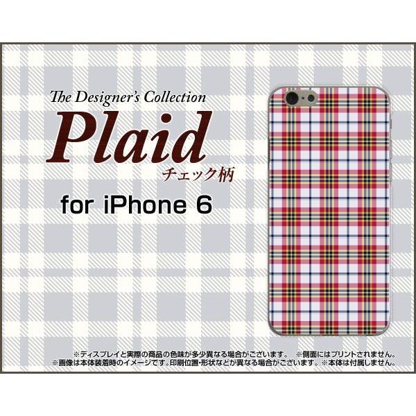 iPhone6s対応 iPhone6 アイフォン6 スマホケース ケース/カバー 液晶保護フィルム付 Plaid(チェック柄) type002 ちぇっく 格子 赤 白 可愛い かわいい｜keitaidonya