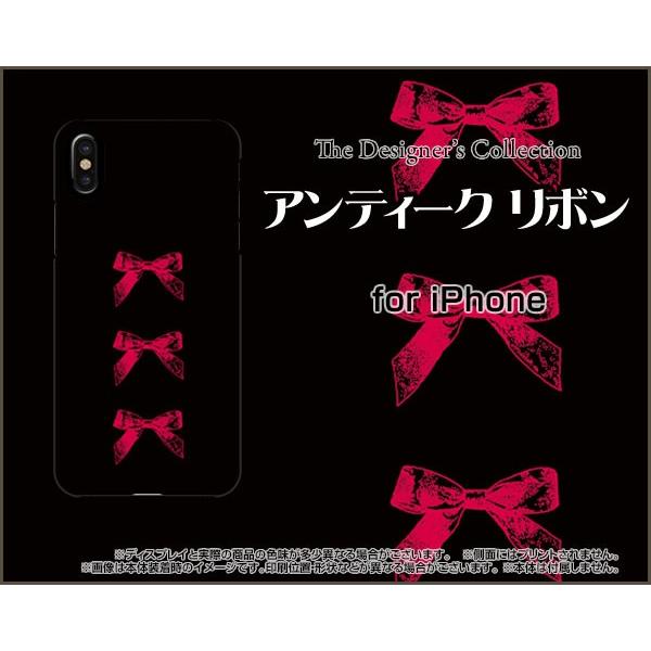 iPhone XR アイフォン テンアール スマホ ケース/カバー アンティークリボン(赤×黒) クラシック りぼん 赤 黒｜keitaidonya