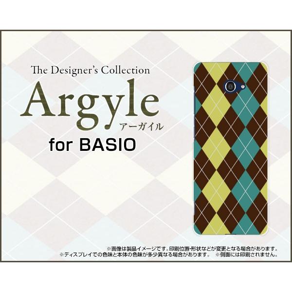 BASIO4 KYV47 ベイシオフォー TPU ソフトケース/ソフトカバー 液晶保護フィルム付 Argyle(アーガイル) type001 あーがいる 格子 菱形 チェック｜keitaidonya