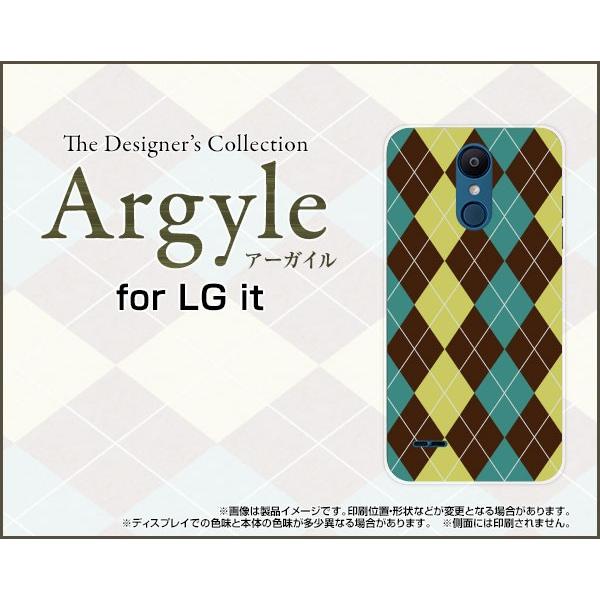 LG it LGV36 au TPU ソフトケース/ソフトカバー Argyle(アーガイル) type001 あーがいる 格子 菱形 チェック｜keitaidonya