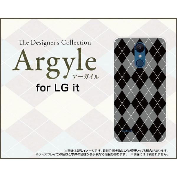 LG it LGV36 au TPU ソフトケース/ソフトカバー Argyle(アーガイル) type002 あーがいる 格子 菱形 チェック｜keitaidonya