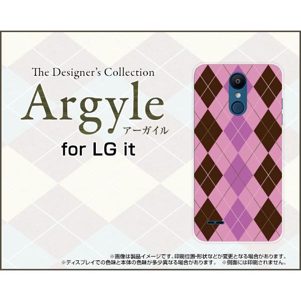 LG it LGV36 au TPU ソフトケース/ソフトカバー Argyle(アーガイル) type006 あーがいる 格子 菱形 チェック｜keitaidonya