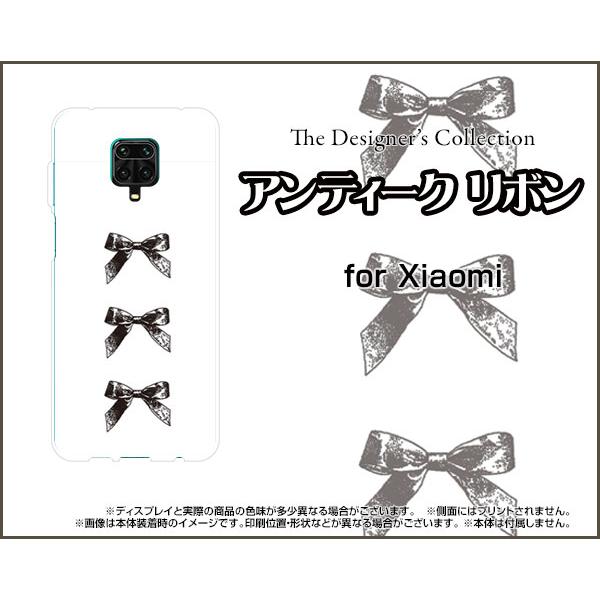 Redmi Note 9S レッドミー ノート ナインエス TPU ソフトケース/ソフトカバー アンティークリボン(黒×白) モノトーン りぼん 白 黒｜keitaidonya