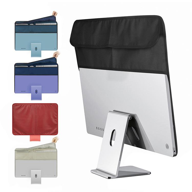 Apple iMac 24インチ モニター防塵カバー PUレザー キャンバス調 - PC
