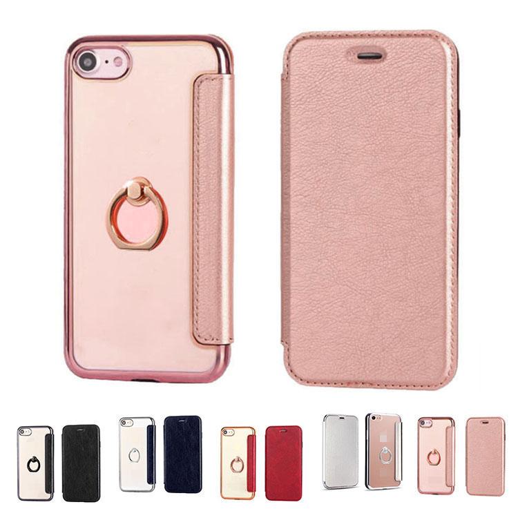 Apple Iphone Se ケース カバー 第二世代 Iphone7 Iphone8 上質でpu 手帳型レザー スタンド機能 カード収納 メッキ リング付き 背面透明ケース アップ Se 52du M0417 スマホカバーのkeitaiichiba 通販 Yahoo ショッピング