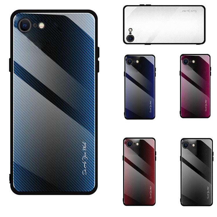 Apple Iphone Se2 Iphone7 Iphone8 ケース カバー 第2世代 Se3 22 Tpu ガラス 2重構造の背面強化ガラス かっこいい カーボン調 おしゃれ Se Gl06 W0427 スマホカバーのkeitaiichiba 通販 Yahoo ショッピング
