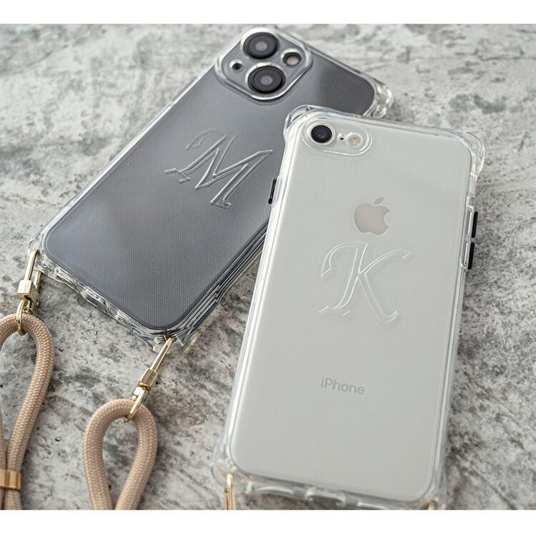 iPhone限定 スマホショルダー スマホケース ストラップ付き TPUクリア